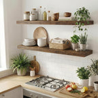 Dreamland 48 inch Floating Shelves, Rustic Wood Floating Wall Shelf - Image 2