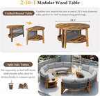 VilroCaz 3-Piece Outdoor Patio Furniture Sectional Sofa Set, 2 Semi-Circle Sofas - Image 6
