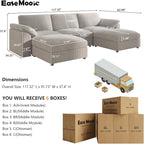 EASE MOOSE Oversized Modular Sectional Sofa, Extra Large U Shape Sectional - Image 2