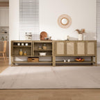 SICOTAS 55" Cherry Sideboard Buffet Cabinet - Image 7