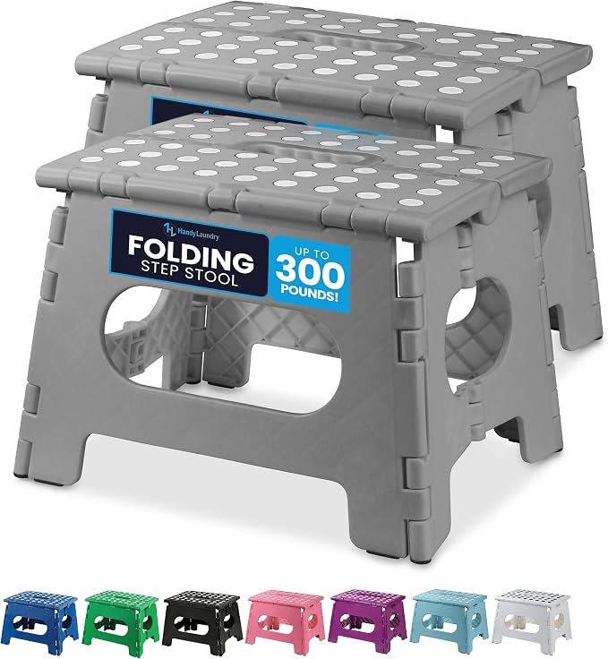 Handy Laundry Folding Lightweight Step Stool by Handy+Laundry