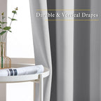 NICETOWN Blackout Silver Grey Doorway Curtains - Image 5