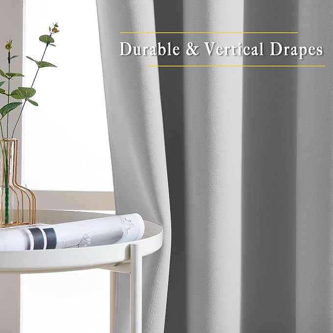 NICETOWN Silver Grey Curtains and Drapes - Image 5