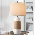 Hamucd White Boho Ceramic Lamps - Image 6