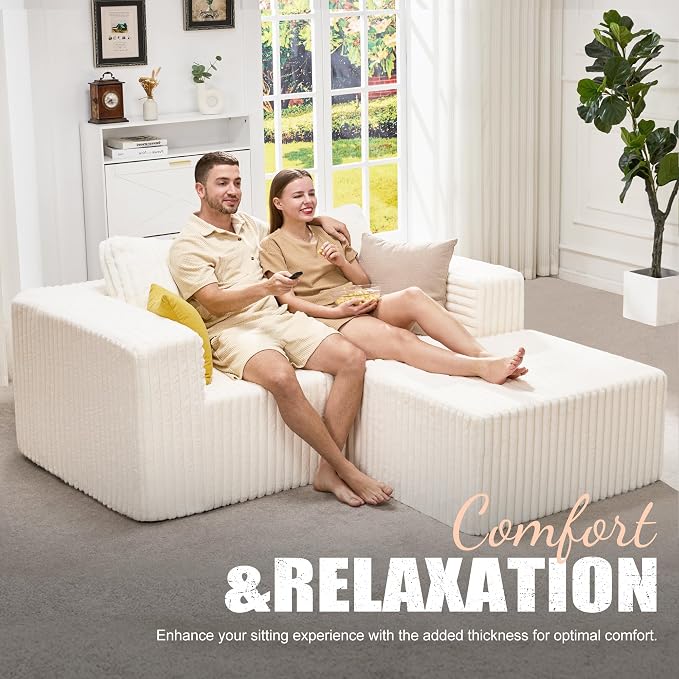 Hobestluk Modular Sectional Sofa Memory Foam Couch L Shape Sofa - Image 3