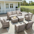 Wicker Patio Furniture Set-7 PieceAll Weather Outdoor Conversation Sets by AMCLOBA