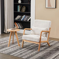 Beige Midcentury Modern Accent Chair by HRVEOCEI