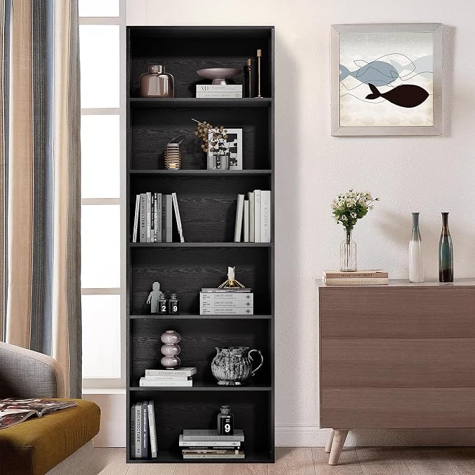 GRUSIGN 71" Tall 6-Tier Bookshelf, Large Open Display Bookcase - Image 3