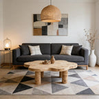 40" Cloud Coffee Table with 4 Round Table Legs, Modern Irregular Center Table - Image 7