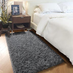 Grey Small Bedroom Rugs 2x4 Ft, Plush Washable Runner Rugs - Image 3