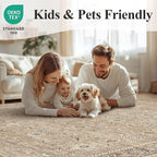 Schweek 6x9 Area Rug Khaki Washable Vintage Distressed Living Room Rugs | Non - Image 8