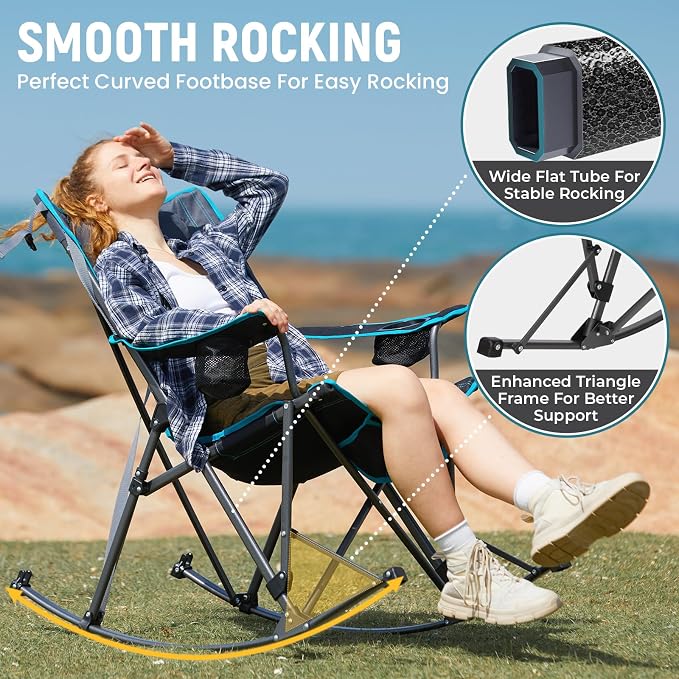 FUNDANGO Oversized Rocking Camping Chair - Image 3