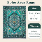 SERISSA 4x6 Washable Non Slip Boho Area Rug - Image 6