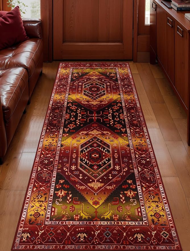 SERISSA 2x6 Washable Non Slip Boho Runner Rug - Image 2