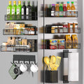 Magnetic Spice Rack for Refrigerator, 10 Pack 100% Metal Strong Magnet Shelf by DTUQYX