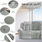 100% Waterproof Sectional Recliner Couch Covers - Image 5
