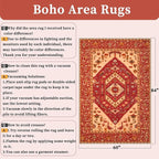 SERISSA 5x7 Washable Non Slip Boho Area Rug - Image 2