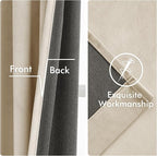 MIULEE Velvet Curtains 50W x 108L 2 Panels Beige Blackout Curtains | Luxury - Image 6