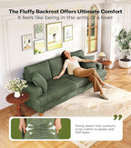 87in Corduroy Couch, Kidirect Sofa No Tool Assembly, Comfy Couches - Image 3