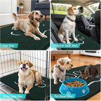 OLANLY Dog Door Mat for Muddy Paws 47x32, Paw Print Design Chenille Mud Mat | - Image 7