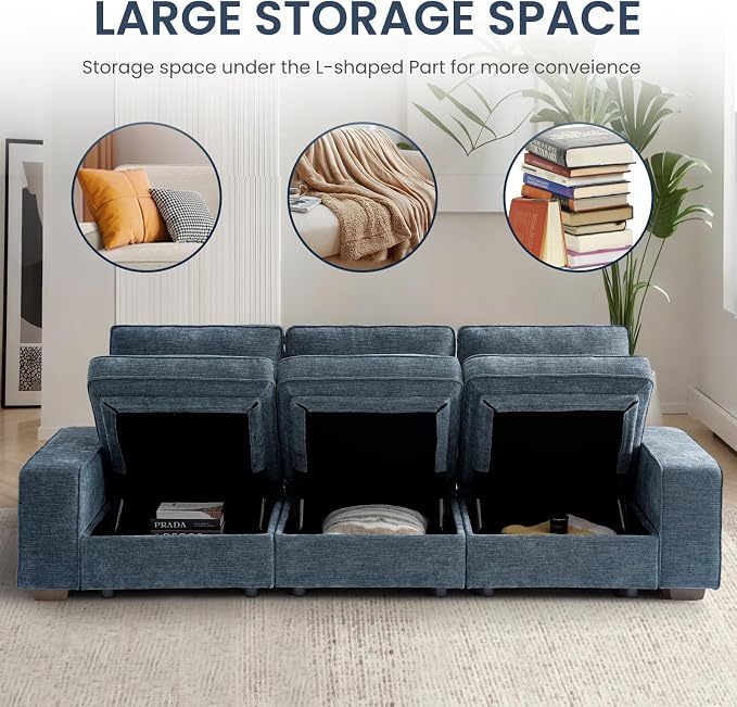 TEKAMON 73" Modular Sofa Couch - Image 4