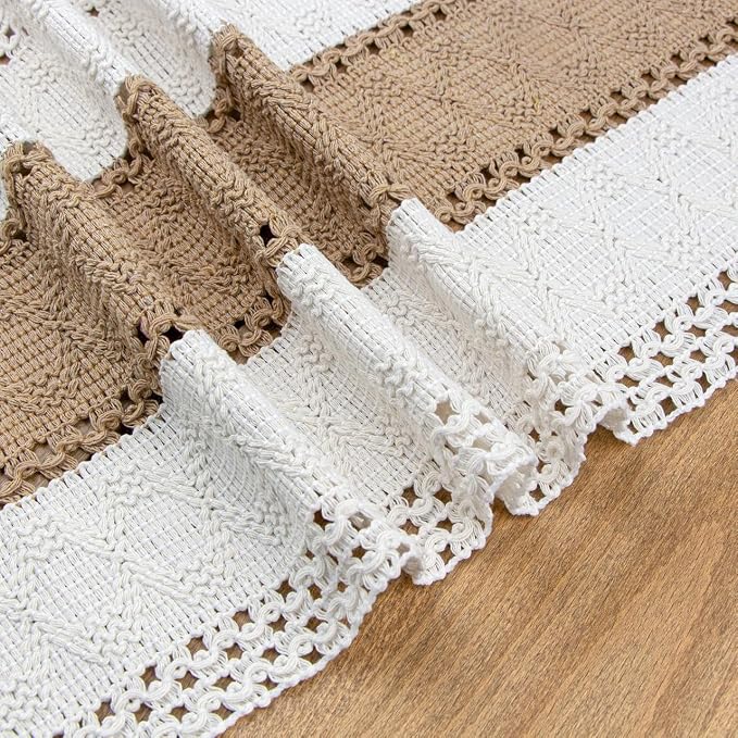 FEXIA Boho Table Runner for Home Coffee Decor 72 Inches Long Farmhouse Rustic - Image 4