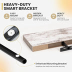 Acovy 48 Inch Floating Shelves, 9.3" Deep Floating Shelf Wall Mounted, Rustic - Image 4