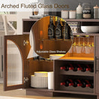 71" Pantry Cabinet, Kitchen Hutch Storage - Image 7
