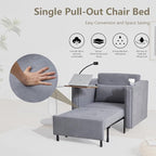 LEVNARY 3-in-1 Convertible Sleeper Chair Pull Out Bed, Single Sofa Chair Sleeper - Image 4