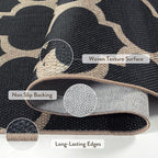 Lahome Moroccan Easy Jute Runner Rug 2x6, Geometric Trellis Woven Long Carpet - Image 3