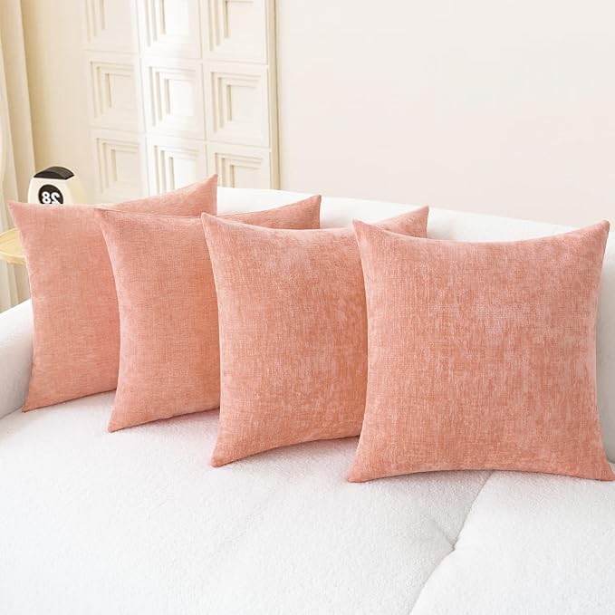 CaliTime Decorative Couch Throw Pillow Covers 18 X 18 Inches Dusty Pink | Pack by CaliTime
