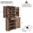 ACCOHOHO 72" Tall Kitchen Pantry, Farmhouse Storage Cabinet - Image 2