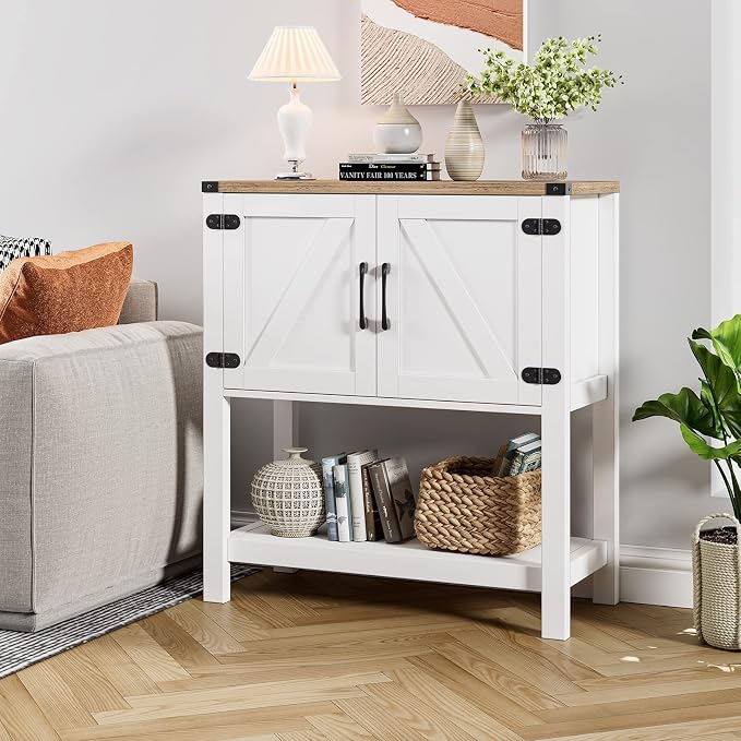 Mufico Console Table Coffee Bar Cabinet Sofa Table, 31.5 L x 13.8 D x 34.65 H - Image 6