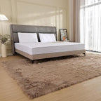 ORINOVA Fluffy Beige 8X10 Area Rug Faux Sheepskin Shaggy Fur Rug Washable - Image 2