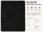 PLHXFR 4x6 Area Rugs Living Room: Fluffy Bedroom Rug Shag Carpet Black | - Image 4