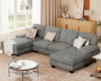 JUMMICO Sectional Couches for Living Room, U Shaped Couch - Image 6
