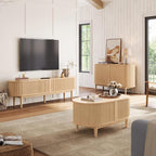 LINSY HOME Fluted TV Stand for 75" TV, Mid-Century Modern 70" Entertainment - Image 7