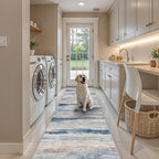 Western Coastal Beach Wave Pattern Kitchen Runner Rug - Image 4