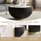 27.55" Round Marble Coffee Table - Image 5