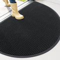 OLANLY Half Circle Front Door Mat 47x32, Waterproof Heavy-Duty Doormat | Black by OLANLY