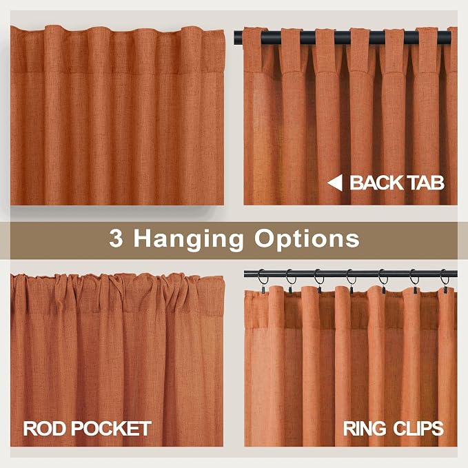 Burnt Orange Curtains 108 Inches Long - Image 5