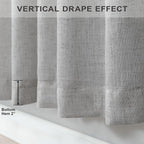 Grey Linen Curtains 63 Inch Length - Image 6