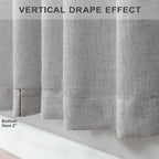 Gray Curtains 54 Inch Length for Boys Bedroom 2 Panels Pocket Back Tab Linen - Image 6