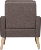Mid-Century Accent Chair, Modern Fabric Comfy Upholstered Armchair - Image 5