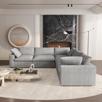 Cloud Couch Modular Sectional Sofa, 5 Seater Minimalist Deep Couches, Sofa - Image 3