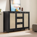SICOTAS Rattan Sideboard Buffet Coffee Bar Cabinet - Image 8