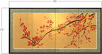 Oriental Furniture Plum Tree on Gold Leaf - Image 8