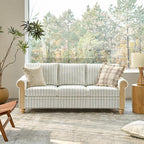 EcoHarbor Living 3-Seater Couch, Stripe 81" Mid-Century Modern Upholstered Sofa - Image 8