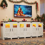 95.3" Large LED Farmhouse TV Stand - Image 3