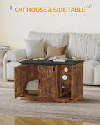 Hzuaneri Cat Litter Box Enclosure, Hidden Litter Box Cabinet Furniture - Image 8